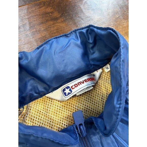 Vintage Converse Blue/Yellow Windbreaker Mens Size XL - Picture 2 of 7